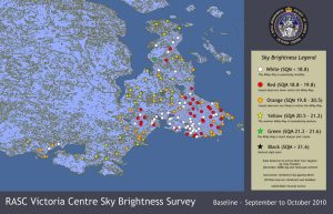 2010 Sky Brightness map - Greater Victoria