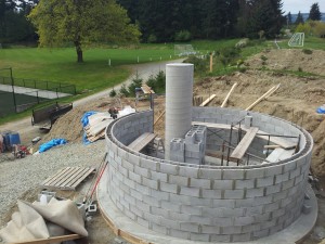 Observatory under construction at Shawnigan Lake School