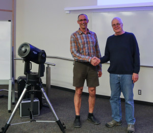 Cole Gorman - winner of the Meade LX-90 telescope draw