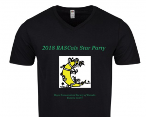 2018 RASCals Star Party black t-shirt