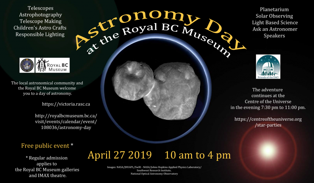 Astronomy Day 2019 in Victoria poster
