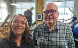 Jenna Hinds, RASC Executive Director and Dr. Chris Gainor, President, RASC Victoria Centre