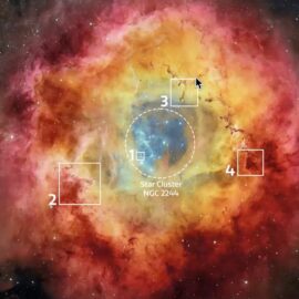 Magnetic fields in star-forming regions - "The Wrench" in NGC 2244