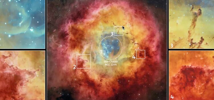 Magnetic fields in star-forming regions - "The Wrench" in NGC 2244