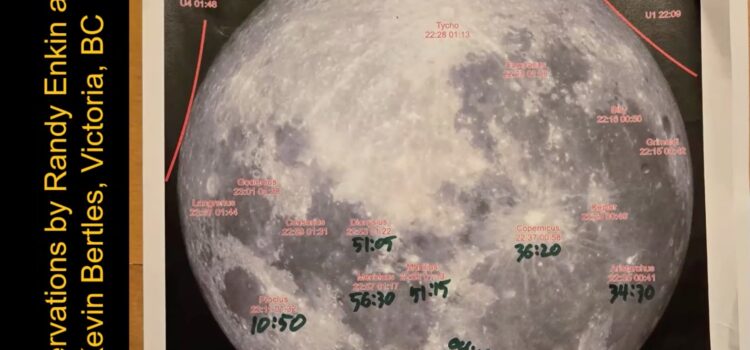 Citizen Science - Crater Timings During Lunar Eclipse