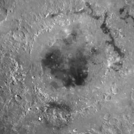 Orientale Crater on the dark side of the Moon - photo from Artemis 2 mission