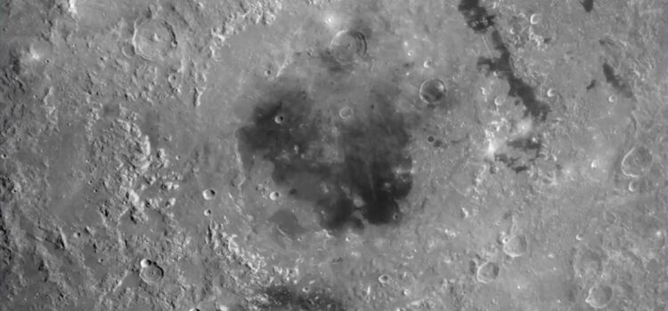 Orientale Crater on the dark side of the Moon - photo from Artemis 2 mission