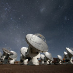 ALMA array under a night sky