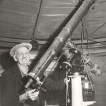 Bob Peters with Brydon Telescope, approx. 1960
