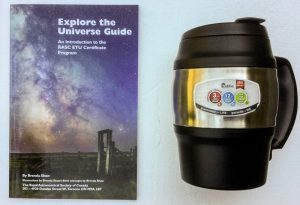 PRIZE - Explore the Universe Guide; stainless steel coffee mug
