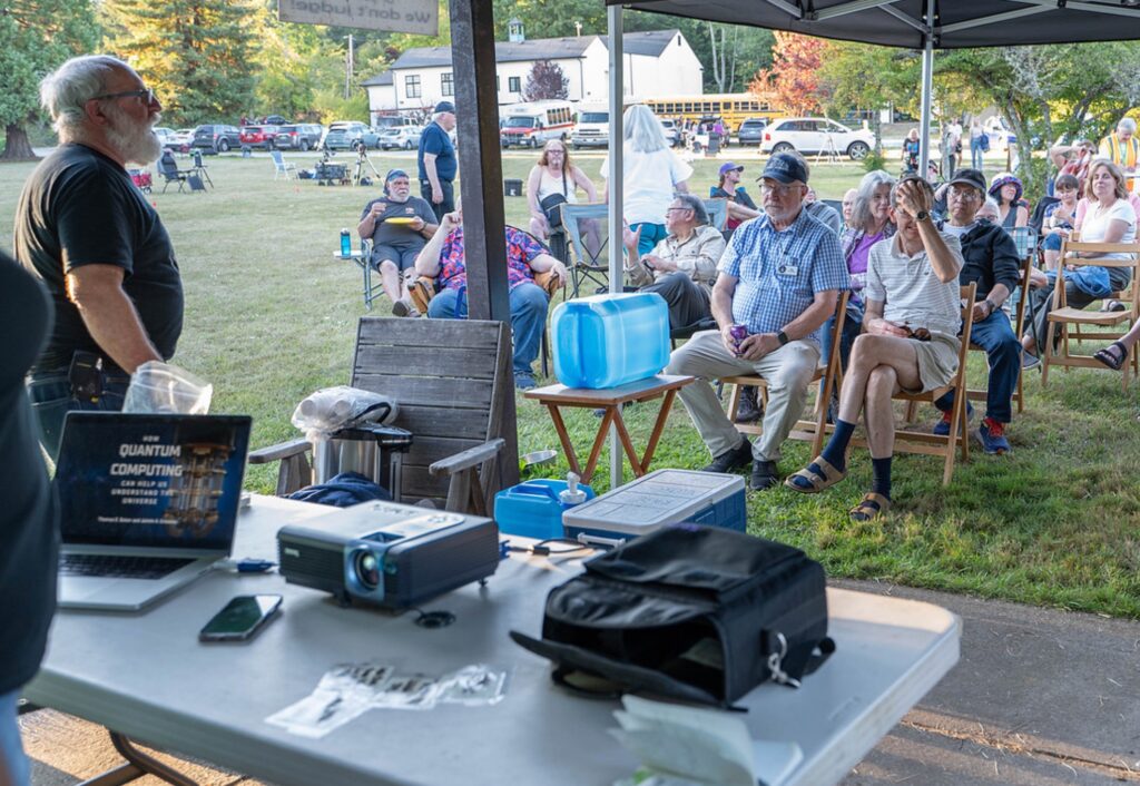 Randy Enkin presenting at the Island Star Party 2025.